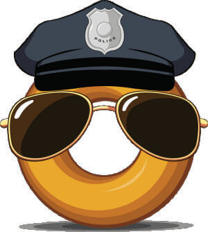 Comic Doughnut Policeman
